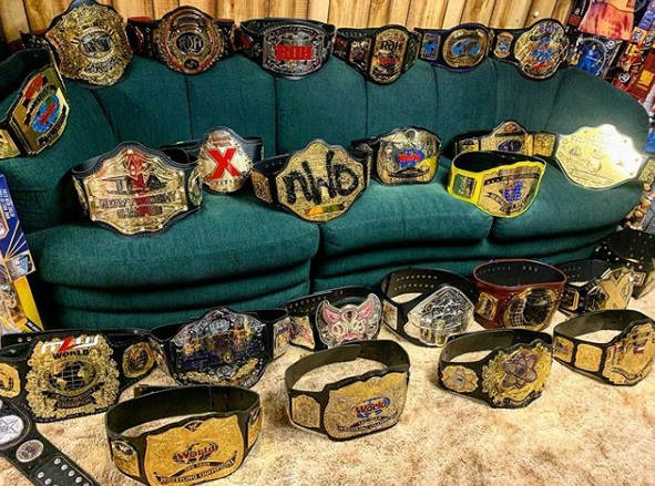 30 x Custom WWF WWE NXT Title Belts For Hasbro Mattel Retro Wrestling Figures 
